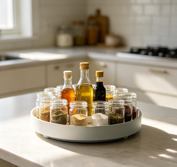 Rotating Kitchen Spice Organizer Storage Stand